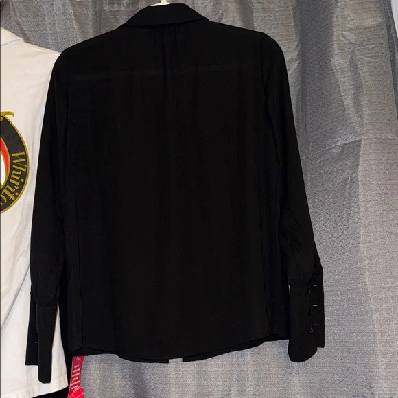 Halogen Black Button-Up Blouse - Picture 3 of 3